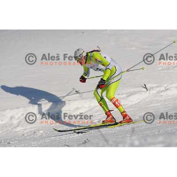 Majdic Petra at the 15km Classic Mass Start of the Cross-Country FIS World Cup, Rogla, Slovenia, 20.12.2009, 