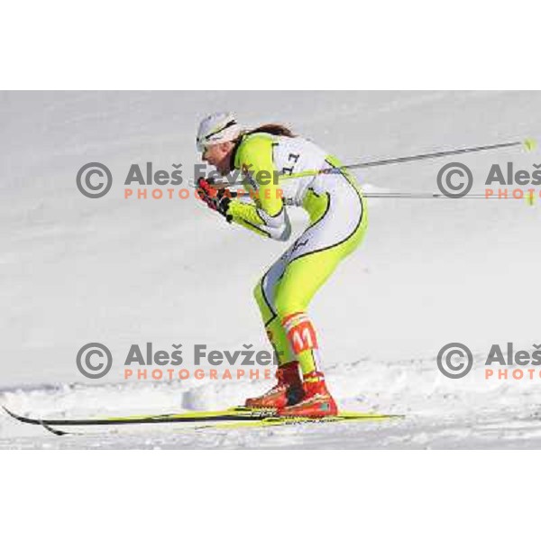 Majdic Petra at the 15km Classic Mass Start of the Cross-Country FIS World Cup, Rogla, Slovenia, 20.12.2009, 