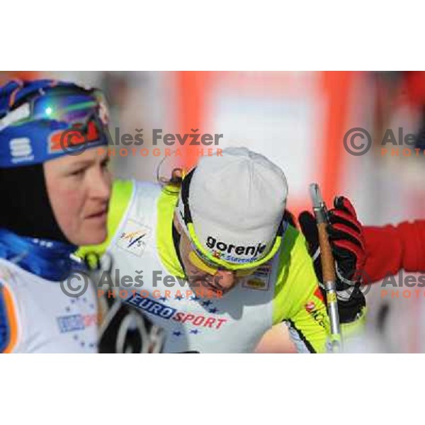 Majdic Petra at the 15km Classic Mass Start of the Cross-Country FIS World Cup, Rogla, Slovenia, 20.12.2009, 