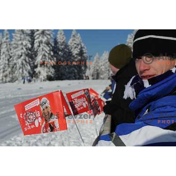 a fan at the 15km Classic Mass Start of the Cross-Country FIS World Cup, Rogla, Slovenia, 20.12.2009, 