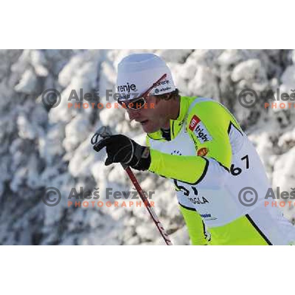 Potocnik Domen at the 30km Classic Mass Start of the Cross-Country FIS World Cup, Rogla, Slovenia, 20.12.2009, 