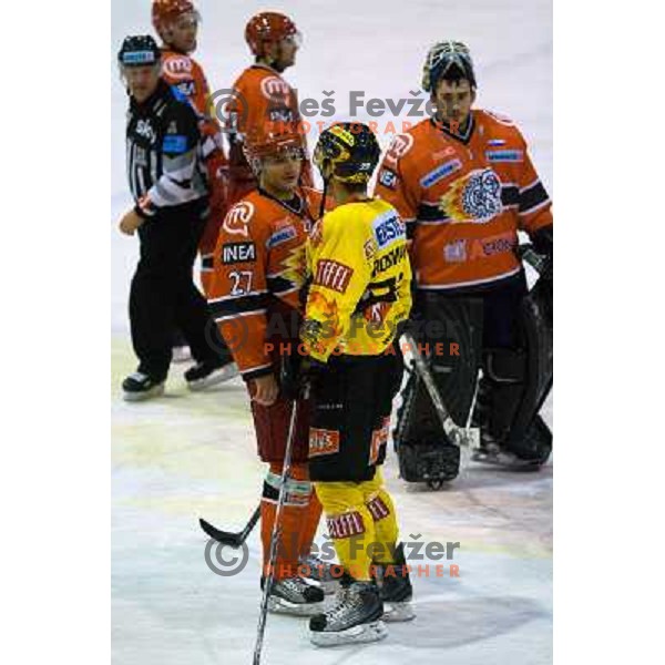 Marcel Rodman in action during ice-hockey match Acroni Jesenice- EV Vienna Capitals in round 34 of Ebel League, played in Podmezakla Hall, Jesenice, Slovenia 20.12.2009. 