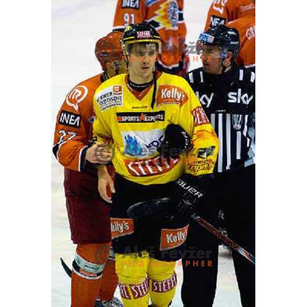 Marcel Rodman in action during ice-hockey match Acroni Jesenice- EV Vienna Capitals in round 34 of Ebel League, played in Podmezakla Hall, Jesenice, Slovenia 20.12.2009. 