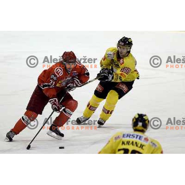 David Rodman in action during ice-hockey match Acroni Jesenice- EV Vienna Capitals in round 34 of Ebel League, played in Podmezakla Hall, Jesenice, Slovenia 20.12.2009. 