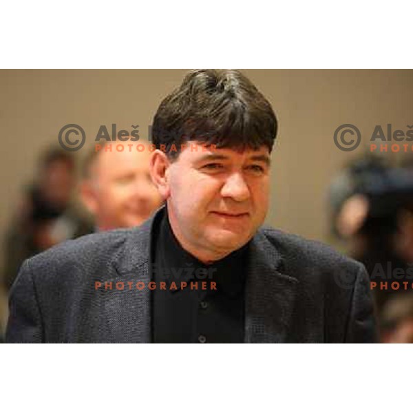 Memi Becirovic who was appointed for a new head coach of Slovenian National basketball team at press conference in City Hotel, Ljubljana, Slovenia 22.12.2009 