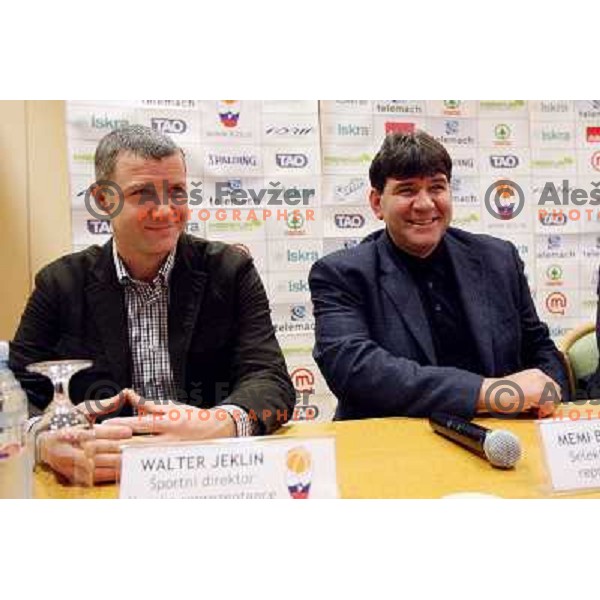  Walter Jeklin, Memi Becirovic who was appointed for a new head coach of Slovenian National basketball team at press conference in City Hotel, Ljubljana, Slovenia 22.12.2009 