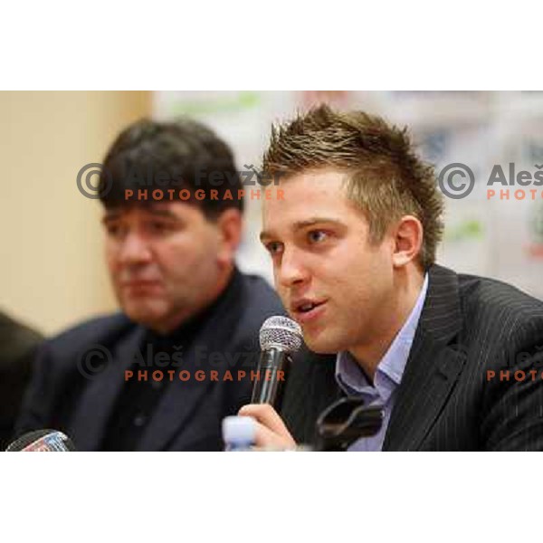  Anze Blazic at press conference in City Hotel, Ljubljana, Slovenia 22.12.2009 