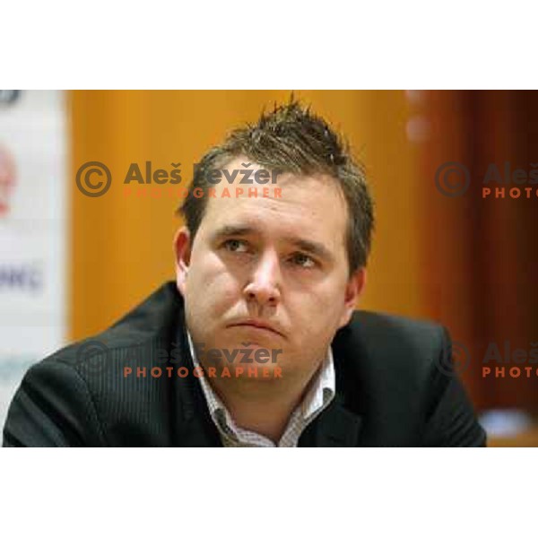 Matej Avanzo at press conference in City Hotel, Ljubljana, Slovenia 22.12.2009 