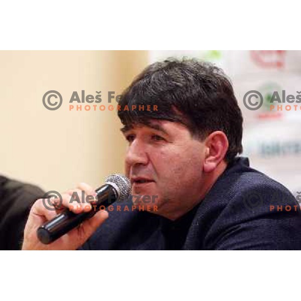 Memi Becirovic who was appointed for a new head coach of Slovenian National basketball team at press conference in City Hotel, Ljubljana, Slovenia 22.12.2009 