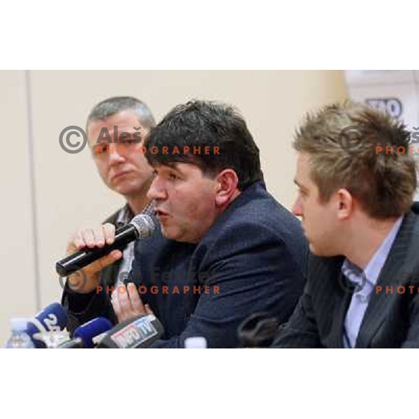 Memi Becirovic who was appointed for a new head coach of Slovenian National basketball team at press conference in City Hotel, Ljubljana, Slovenia 22.12.2009 