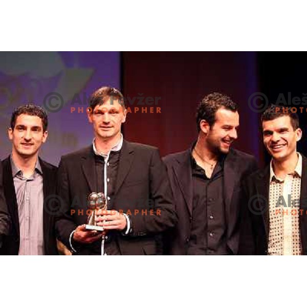 Branko Ilic, Milivoje Novakovic, Samir Handanovic, Aleksandar Radosavljevic during Slovenia Sportsman of the Year 2009 awards, Cankarjev Dom, Ljubljana, Slovenia 22.12.2009 