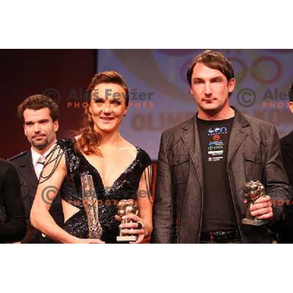 Primoz Kozmus and Petra Majdic during Slovenia Sportsman of the Year 2009 awards, Cankarjev Dom, Ljubljana, Slovenia 22.12.2009 