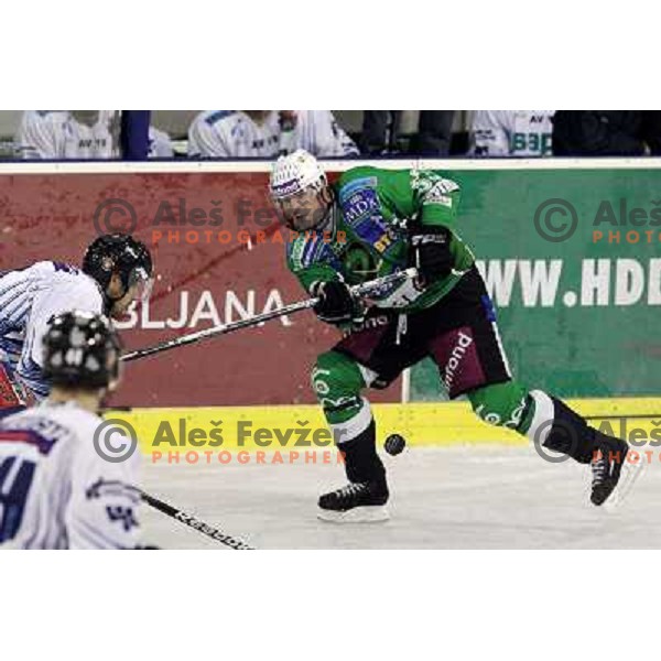 Ivo Jan in action during ice-hockey match Tilia Olimpija- Sapa Fehervar in round 40 of Ebel league, played in Hala Tivoli, Ljubljana, Slovenia 5.01.2010 