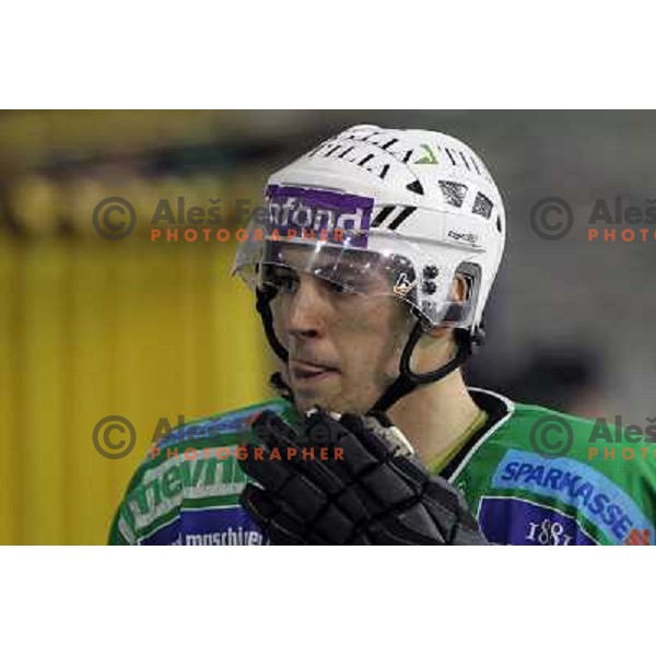 Blaz Golicic in action during ice-hockey match Tilia Olimpija- Sapa Fehervar in round 40 of Ebel league, played in Hala Tivoli, Ljubljana, Slovenia 5.01.2010 