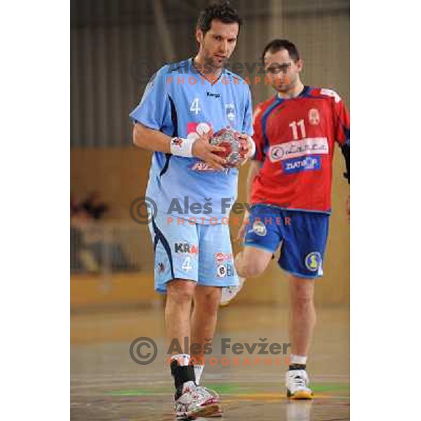Vugrinec Renato at the handball game Slovenia - Serbia, friendly match of slovenian national handball team in preparation for the Euro 2010 , Podcetrtek, Slovenia, 06.01.2010, Slovenia lost 24:33 