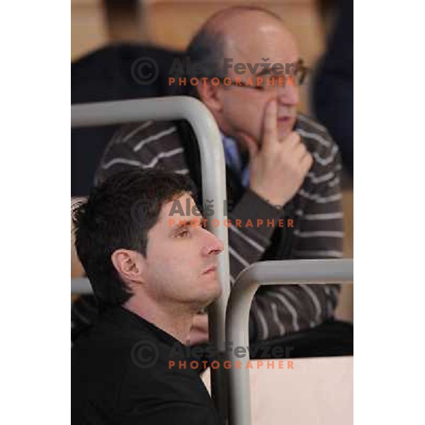 Pungartnik Roman and Osterlic Stane at the handball game Slovenia - Serbia, friendly match of slovenian national handball team in preparation for the Euro 2010 , Podcetrtek, Slovenia, 06.01.2010, Slovenia lost 24:33 