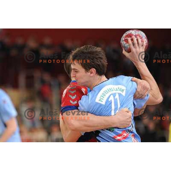 Sebastian Skube at the handball game Slovenia - Serbia, friendly match of slovenian national handball team in preparation for the Euro 2010 , Podcetrtek, Slovenia, 06.01.2010, Slovenia lost 24:33 