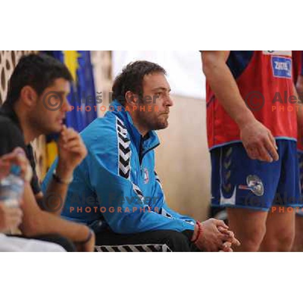 Peric Dejan at the handball game Slovenia - Serbia, friendly match of slovenian national handball team in preparation for the Euro 2010 , Podcetrtek, Slovenia, 06.01.2010, Slovenia lost 24:33 