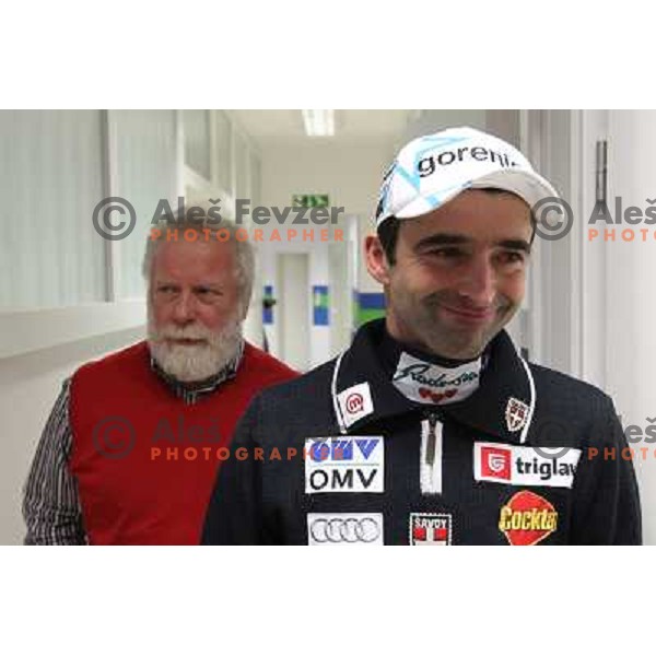 Jaro Kalan, Franci Petek at Slovenia Nordic Ski team press conference in Ljubljana, Slovenia 11.1.2010 