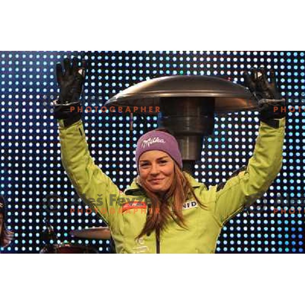  Tina Maze (SLO) during public draw of starting numbers for Zlata Lisica, Golden Fox FIS Alpine Ski World Cup giant slalom race in Maribor, Slovenia 15.1.2010 