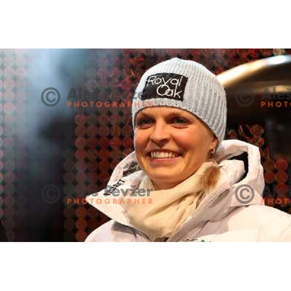Manuela Moelgg (ITA) during public draw of starting numbers for Zlata Lisica, Golden Fox FIS Alpine Ski World Cup giant slalom race in Maribor, Slovenia 15.1.2010 