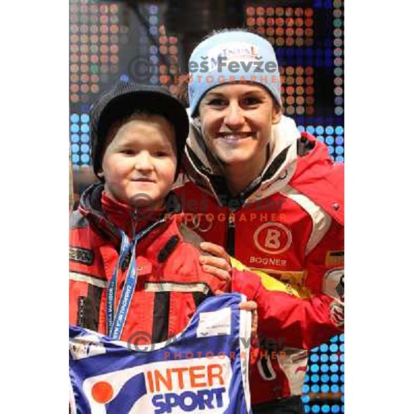  Kathrin Hoelzl (GER) during public draw of starting numbers for Zlata Lisica, Golden Fox FIS Alpine Ski World Cup giant slalom race in Maribor, Slovenia 15.1.2010 