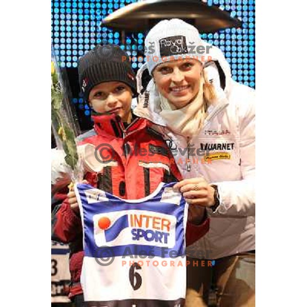 Manuela Moelgg (ITA) during public draw of starting numbers for Zlata Lisica, Golden Fox FIS Alpine Ski World Cup giant slalom race in Maribor, Slovenia 15.1.2010 