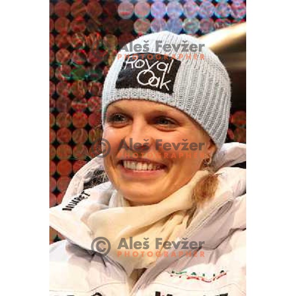 Manuela Moelgg (ITA) during public draw of starting numbers for Zlata Lisica, Golden Fox FIS Alpine Ski World Cup giant slalom race in Maribor, Slovenia 15.1.2010 
