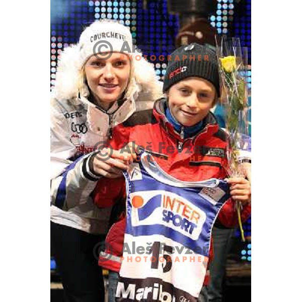 Taina Barioz (FRA) during public draw of starting numbers for Zlata Lisica, Golden Fox FIS Alpine Ski World Cup giant slalom race in Maribor, Slovenia 15.1.2010 