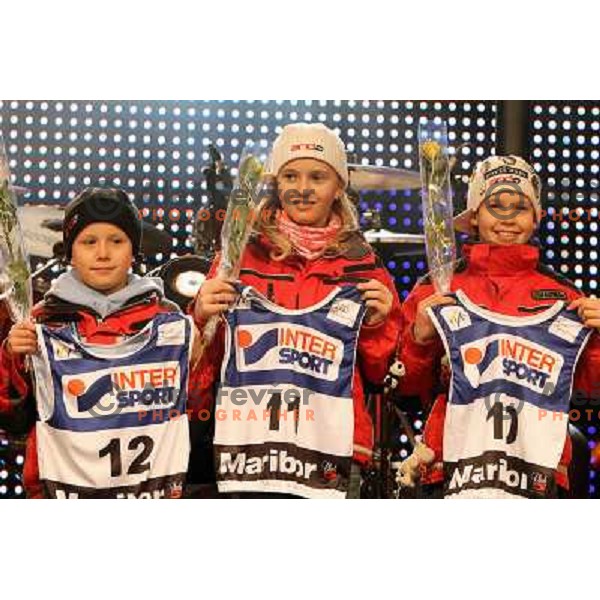  public draw of starting numbers for Zlata Lisica, Golden Fox FIS Alpine Ski World Cup giant slalom race in Maribor, Slovenia 15.1.2010 