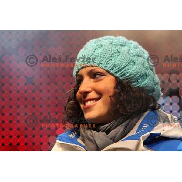 Federica Brignone (ITA) during public draw of starting numbers for Zlata Lisica, Golden Fox FIS Alpine Ski World Cup giant slalom race in Maribor, Slovenia 15.1.2010 