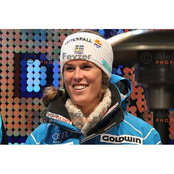 Maria Pietilae Holmner (SWE) during public draw of starting numbers for Zlata Lisica, Golden Fox FIS Alpine Ski World Cup giant slalom race in Maribor, Slovenia 15.1.2010 