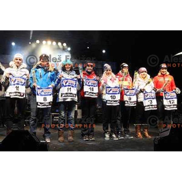  public draw of starting numbers for Zlata Lisica, Golden Fox FIS Alpine Ski World Cup giant slalom race in Maribor, Slovenia 15.1.2010 