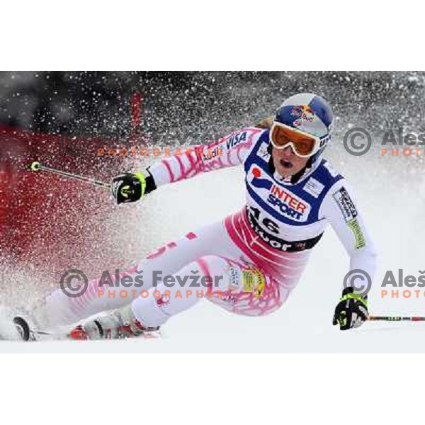 Lindsey Vonn (USA) during first run of Zlata Lisica, Golden Fox Audi FIS Alpine Ski World Cup 2009-2010 giant slalom race in Maribor, Slovenia 16.1.2010 