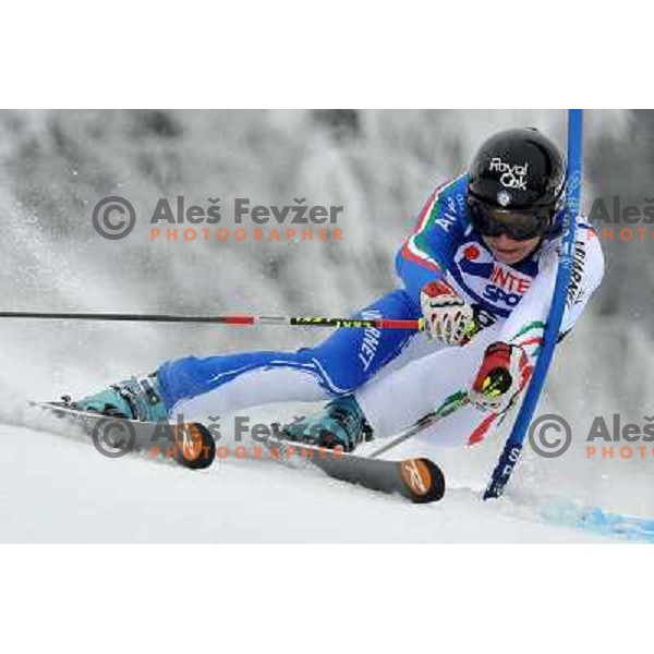 Manuela Moelgg (ITA) during first run of Zlata Lisica, Golden Fox Audi FIS Alpine Ski World Cup 2009-2010 giant slalom race in Maribor, Slovenia 16.1.2010 