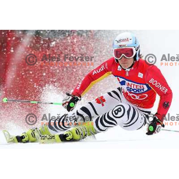 Kathrin Hoelzl (GER) during first run of Zlata Lisica, Golden Fox Audi FIS Alpine Ski World Cup 2009-2010 giant slalom race in Maribor, Slovenia 16.1.2010 