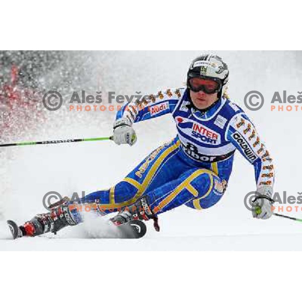 Anja Paerson (SWE) during first run of Zlata Lisica, Golden Fox Audi FIS Alpine Ski World Cup 2009-2010 giant slalom race in Maribor, Slovenia 16.1.2010 