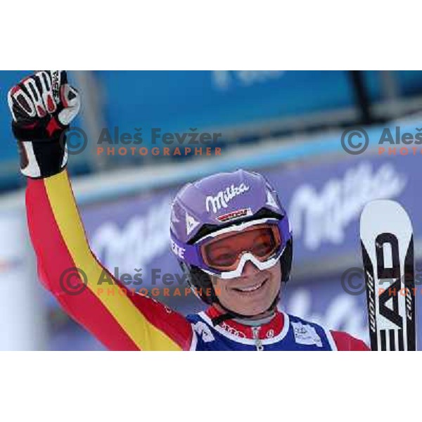 Maria Riesch (GER) after second run of Zlata Lisica, Golden Fox Audi FIS Alpine Ski World Cup 2009-2010 giant slalom race in Maribor, Slovenia 16.1.2010 