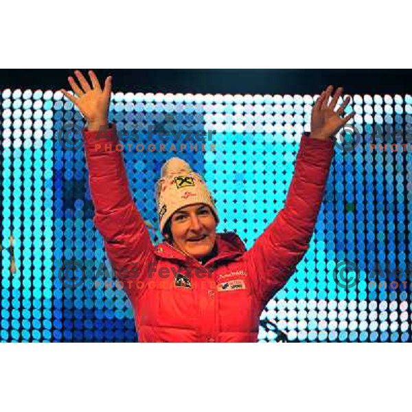  during public draw of starting numbers for Zlata Lisica, Golden Fox FIS Alpine Ski World Cup slalom race in Maribor, Slovenia 16.1.2010 