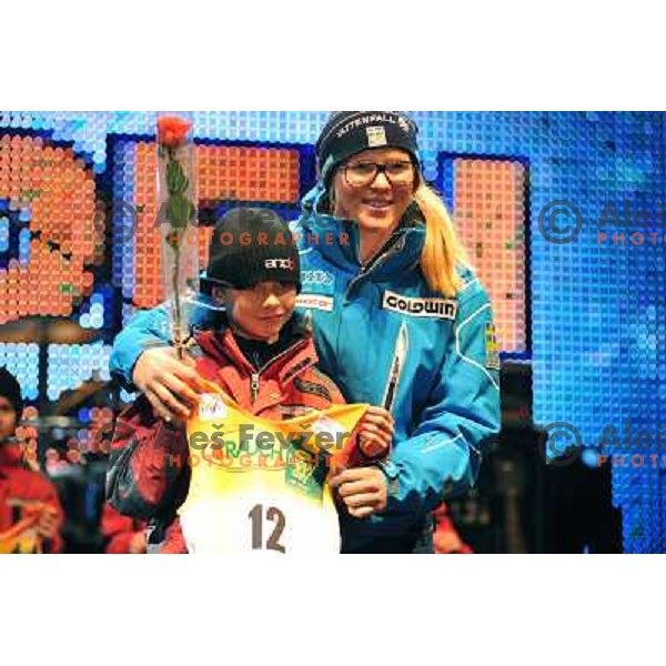  during public draw of starting numbers for Zlata Lisica, Golden Fox FIS Alpine Ski World Cup slalom race in Maribor, Slovenia 16.1.2010Anja Paerson during public draw of starting numbers for Zlata Lisica, Golden Fox FIS Alpine Ski World Cup slalom race i
