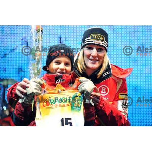  during public draw of starting numbers for Zlata Lisica, Golden Fox FIS Alpine Ski World Cup slalom race in Maribor, Slovenia 16.1.2010Riesch during public draw of starting numbers for Zlata Lisica, Golden Fox FIS Alpine Ski World Cup slalom race in Mari