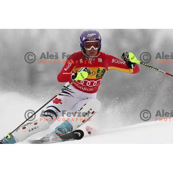 Maria Riesch (GER) during first run of Zlata Lisica, Golden Fox Audi FIS Alpine Ski World Cup 2009-2010 slalom race in Maribor, Slovenia 17.1.2010 