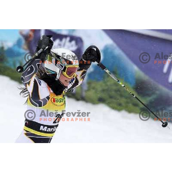 Sani Leinonen (FIN) after second run of Zlata Lisica, Golden Fox Audi FIS Alpine Ski World Cup 2009-2010 slalom race in Maribor, Slovenia 17.1.2010 