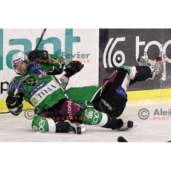 Ales Music in action during ice-hockey match Tilia Olimpija-KAC in Ebel league, played in Hala Tivoli, Ljubljana, Slovenia 19.1.2010 