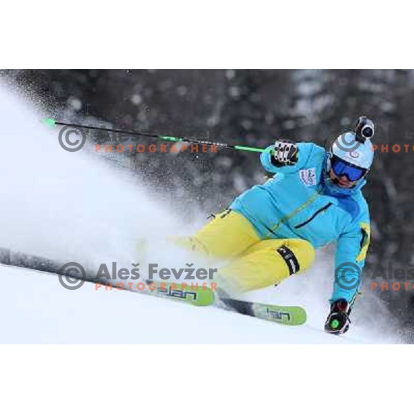  Christian Mayer of Austria skiing during first run of AUDI FIS World Cup Giant Slalom race in Kranjska Gora, Slovenia 29.1.2010 