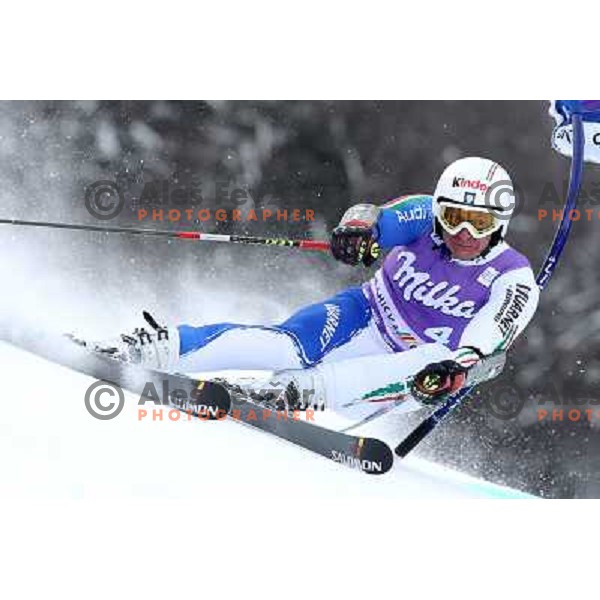 Max Blardone of Italy skiing during first run of AUDI FIS World Cup Giant Slalom race in Kranjska Gora, Slovenia 29.1.2010 