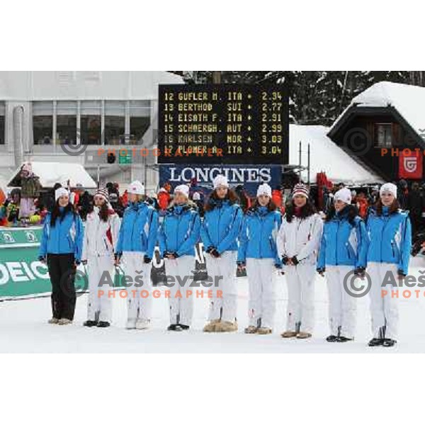  after second run of AUDI FIS World Cup Giant Slalom race in Kranjska Gora, Slovenia 29.1.2010 