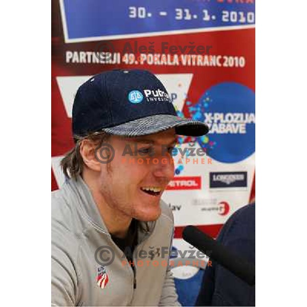 Ted Ligety of USA at press conference after AUDI FIS World Cup Giant Slalom race in Kranjska Gora, Slovenia 29.1.2010 