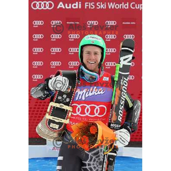 Ted Ligety of USA, winner of AUDI FIS World Cup Giant Slalom race in Kranjska Gora, Slovenia 29.1.2010 
