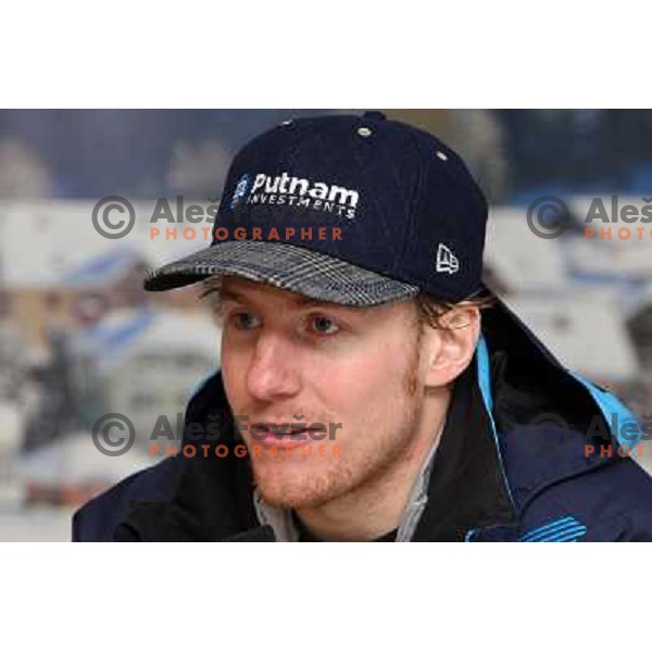 Ted Ligety of USA at press conference after AUDI FIS World Cup Giant Slalom race for Vitranc Cup in Kranjska Gora, Slovenia 30.1.2010 